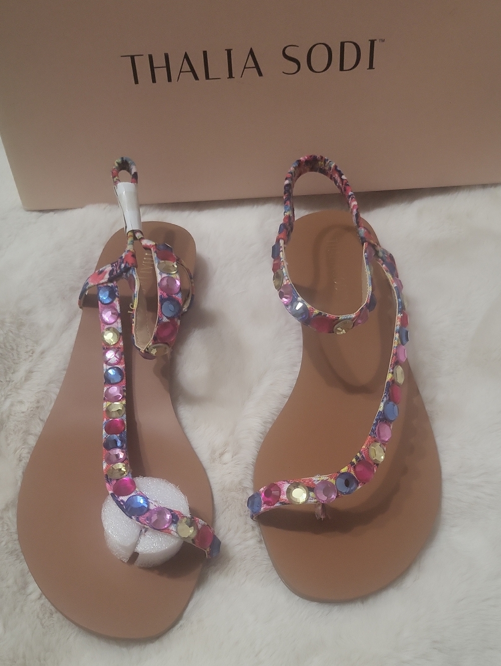 NWT Thalia Sodi Jeweled Sandals Size 7.5
